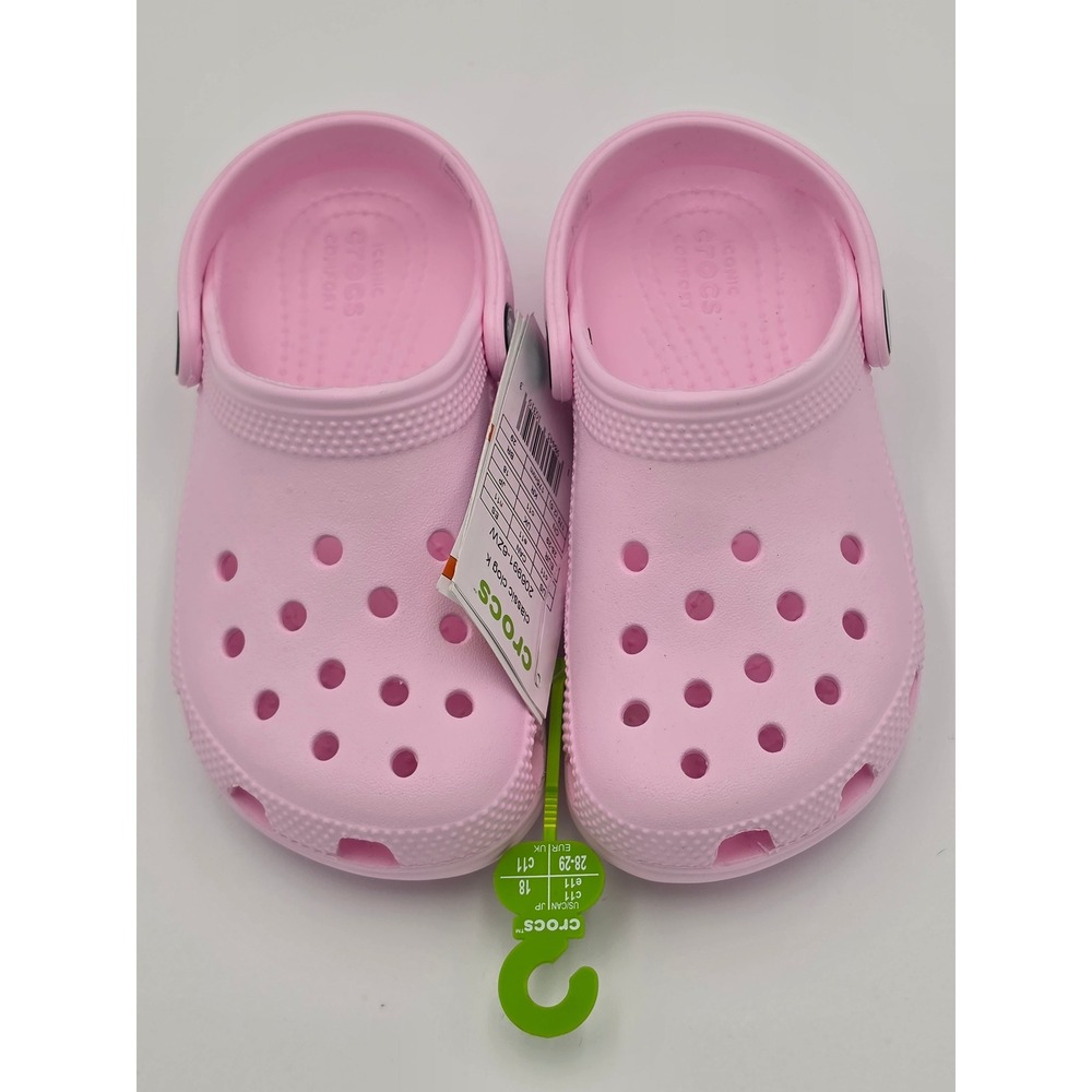 Crocs Classic Clog K Kids Ballerina Pink Slip On Shoes Size C11 NWT